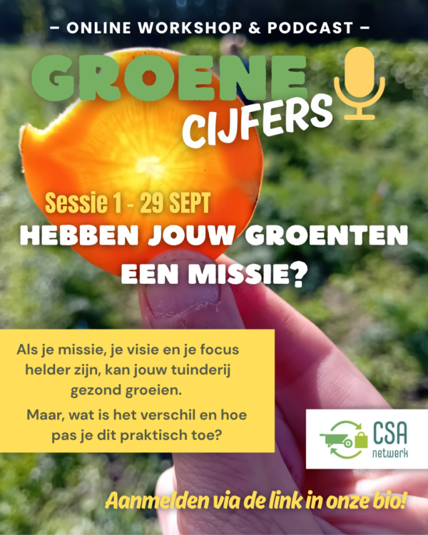 Online workshop Groene Cijfers: Hebben jouw groenten een missie?